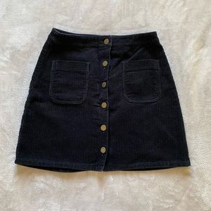 twik black corduroy skirt